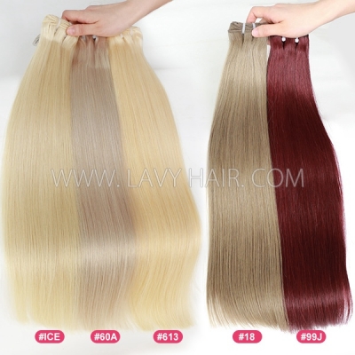 Light Color Blonde Straight Hair Human Virgin Hair 1 Bundle 100 Grams