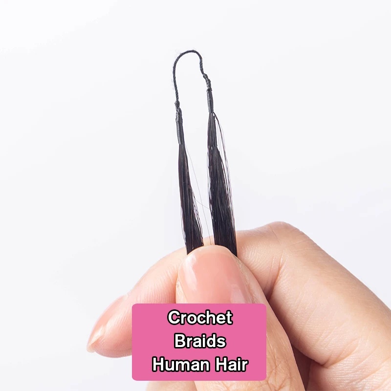 Seamless Crochet Braids Feather Line Hair Generation 3rd Raw Hair More Invisible Pre Bonded Hair Extensions 200 Strands/1 Lot/140-160g Add Volume